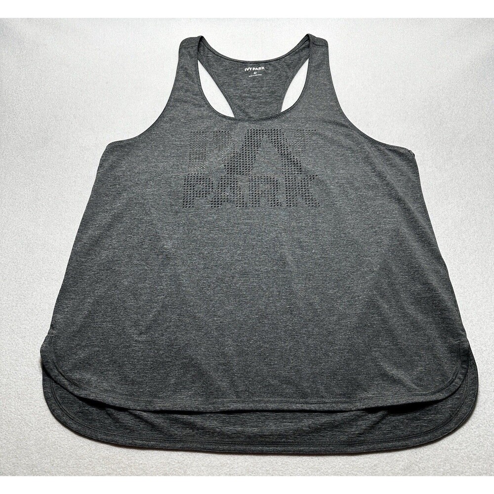 IVY PARK Women's Dark Gray Racerback Tank Top